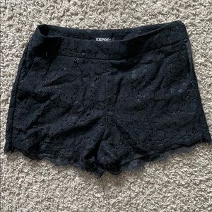 NWT Black lace dress shorts